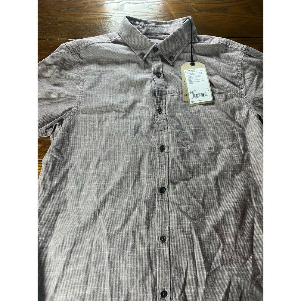 NEW prAna Agua Shirt Adult Mens Small Slim Fit Button Front Casual Cotton